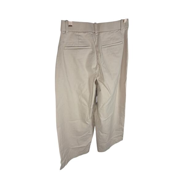 Uniqlo Japan Wide Leg Chino Pants Trouser High Rise Relaxed Minimalist Khaki M - Picture 6 of 9